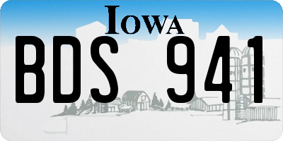 IA license plate BDS941