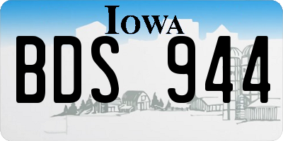 IA license plate BDS944