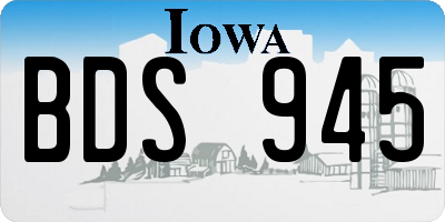 IA license plate BDS945