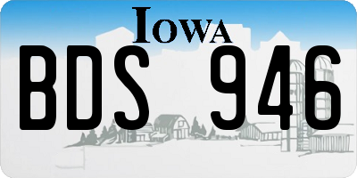 IA license plate BDS946