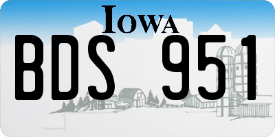 IA license plate BDS951