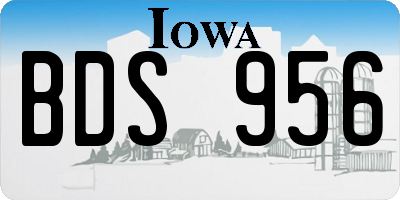 IA license plate BDS956