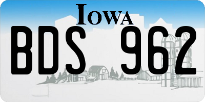 IA license plate BDS962