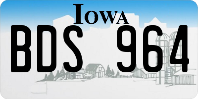 IA license plate BDS964