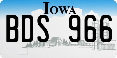 IA license plate BDS966