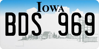 IA license plate BDS969