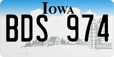 IA license plate BDS974