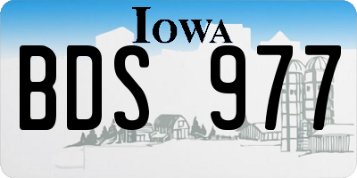 IA license plate BDS977
