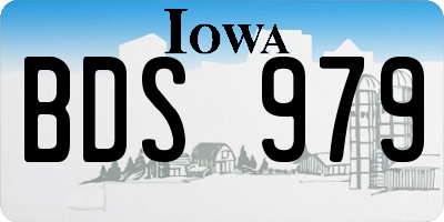 IA license plate BDS979