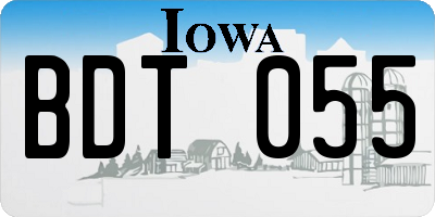 IA license plate BDT055