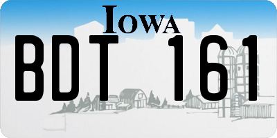 IA license plate BDT161