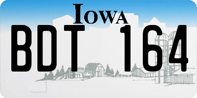 IA license plate BDT164