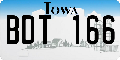 IA license plate BDT166