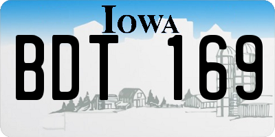 IA license plate BDT169