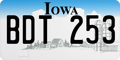 IA license plate BDT253