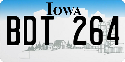IA license plate BDT264