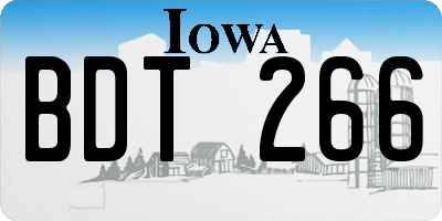 IA license plate BDT266