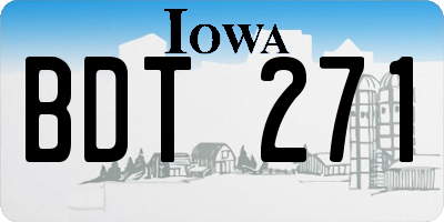 IA license plate BDT271