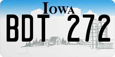 IA license plate BDT272