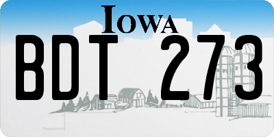 IA license plate BDT273