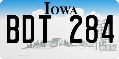 IA license plate BDT284