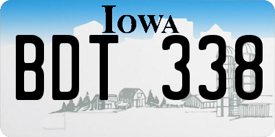 IA license plate BDT338