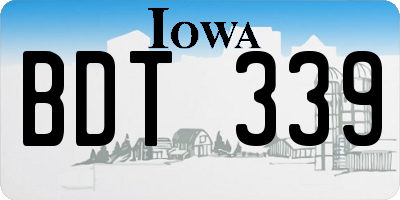 IA license plate BDT339