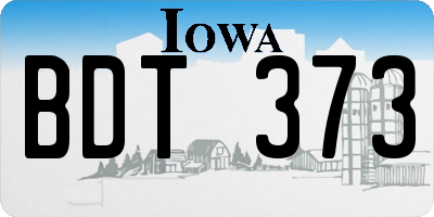 IA license plate BDT373