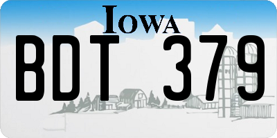 IA license plate BDT379