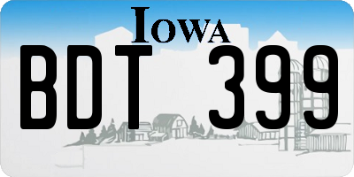 IA license plate BDT399
