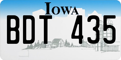 IA license plate BDT435