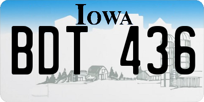 IA license plate BDT436