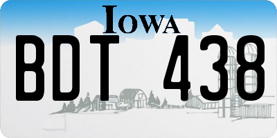 IA license plate BDT438