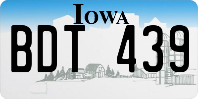 IA license plate BDT439