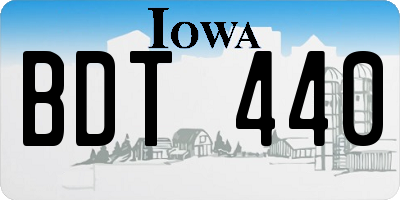 IA license plate BDT440