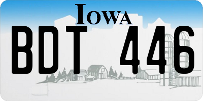 IA license plate BDT446