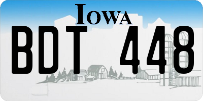 IA license plate BDT448