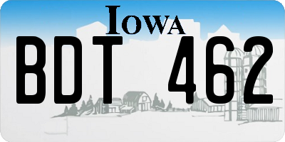 IA license plate BDT462