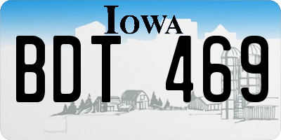 IA license plate BDT469