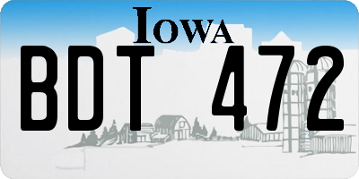 IA license plate BDT472