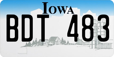 IA license plate BDT483