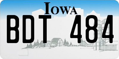 IA license plate BDT484