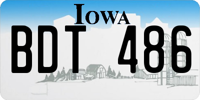 IA license plate BDT486