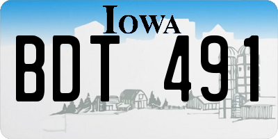 IA license plate BDT491
