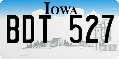 IA license plate BDT527