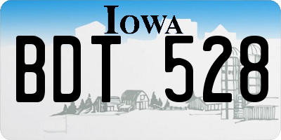 IA license plate BDT528