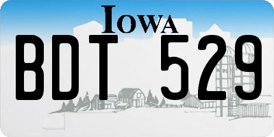 IA license plate BDT529