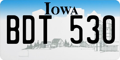 IA license plate BDT530