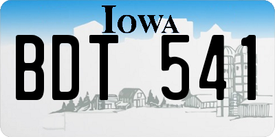IA license plate BDT541