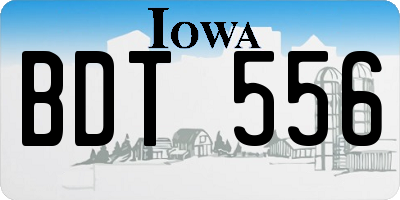 IA license plate BDT556